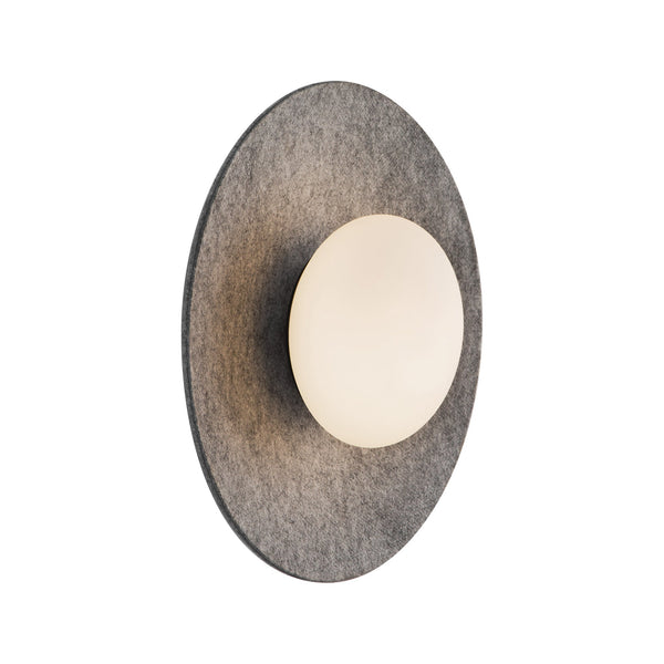 Sunspot 15" LED Flush Mount Ceiling Light, Felt - Gray