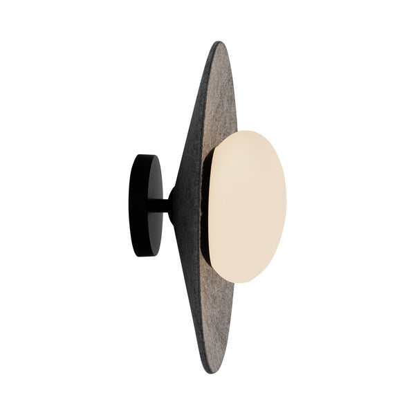 Sunspot 15" LED Flush Mount Ceiling Light, Felt - Gray