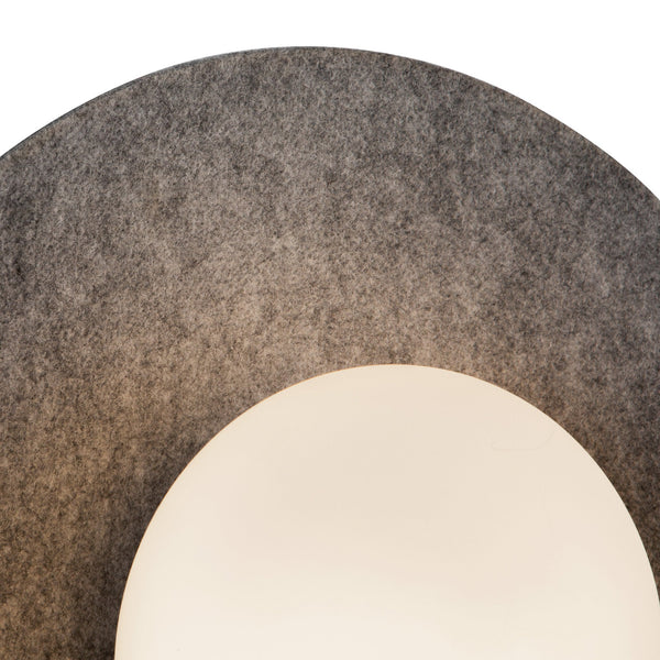 Sunspot 15" LED Flush Mount Ceiling Light, Felt - Gray