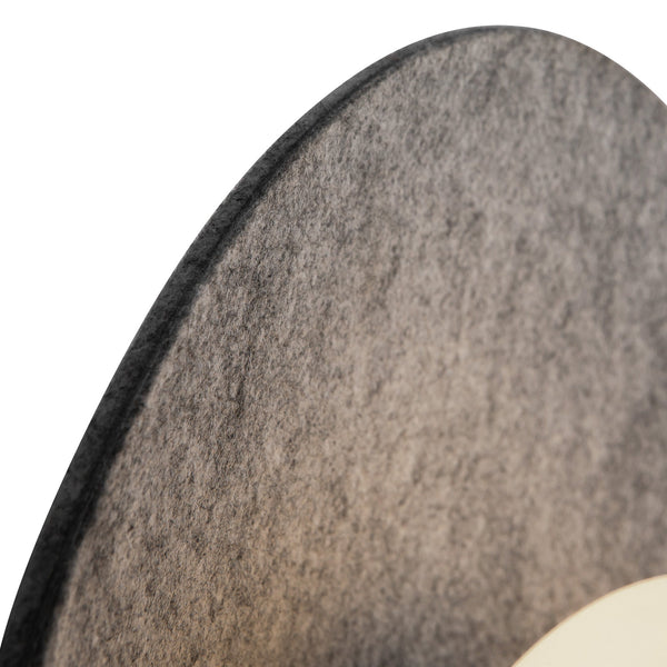 Sunspot 15" LED Flush Mount Ceiling Light, Felt - Gray