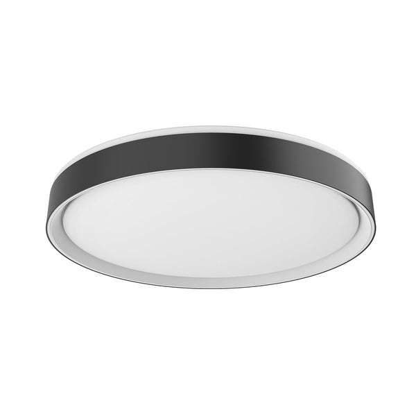 Aura 20" LED Flush Mount Ceiling Light, Black/White