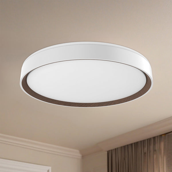 Aura 20" LED Flush Mount Ceiling Light, White
