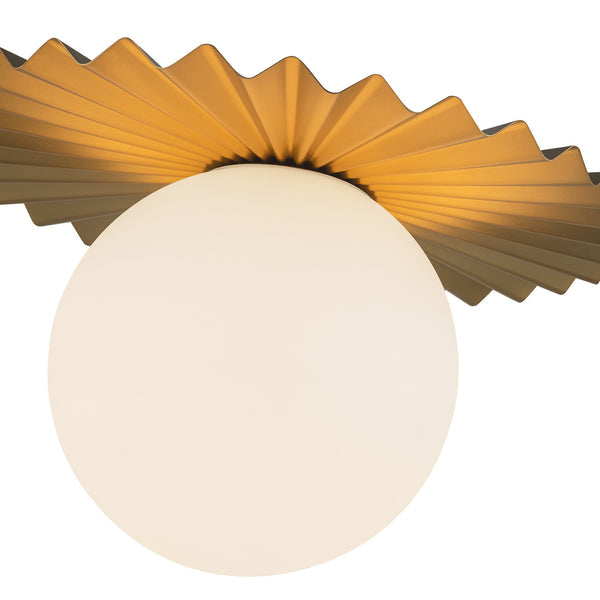 Vivian 14" One-Light Flush Mount, Brushed Gold/Opal Matte Glass