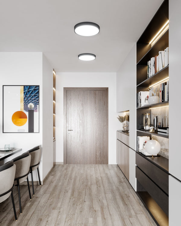 Selene 15" LED Flush Mount, Matte Black