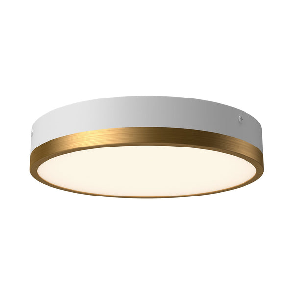 Selene Two-tone 11" LED Flush Mount, Aged Gold/White