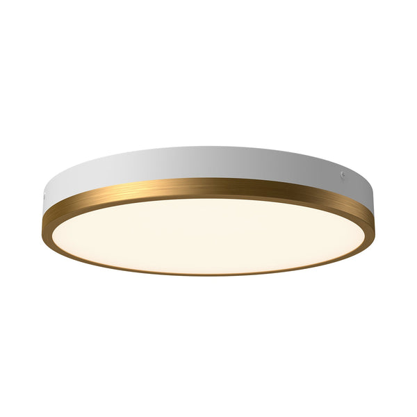 Selene Two-tone 15" LED Flush Mount, Aged Gold/White