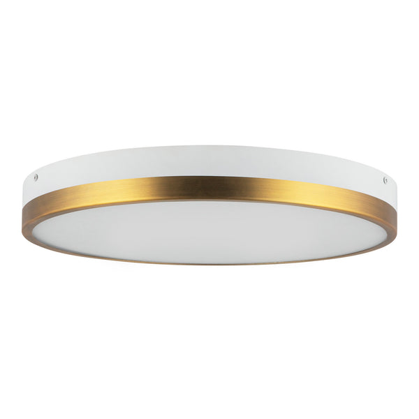 Selene Two-tone 15" LED Flush Mount, Aged Gold/White