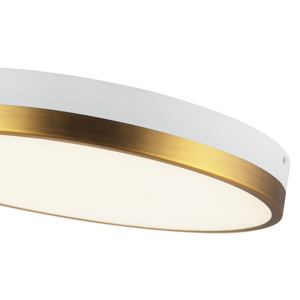 Selene Two-tone 15" LED Flush Mount, Aged Gold/White