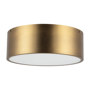 Brighton 11" Two-Light Flush Mount, Aged Gold