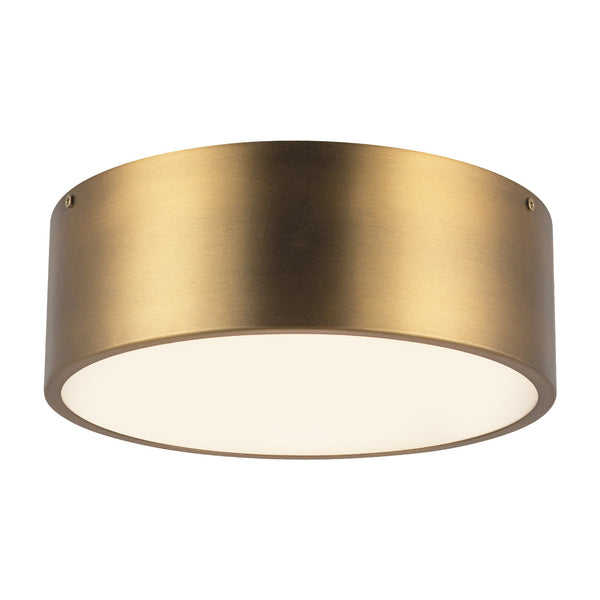 Brighton 11" Two-Light Flush Mount, Aged Gold