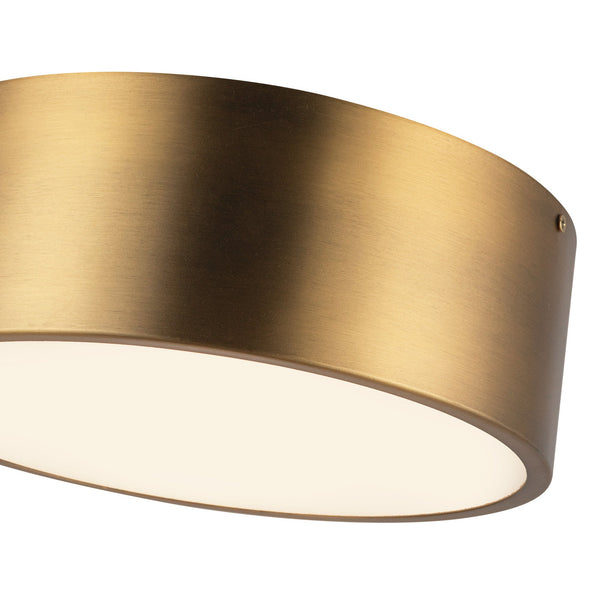 Brighton 11" Two-Light Flush Mount, Aged Gold