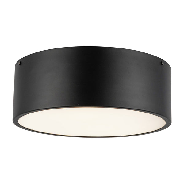 Brighton 11" Two-Light Flush Mount, Matte Black