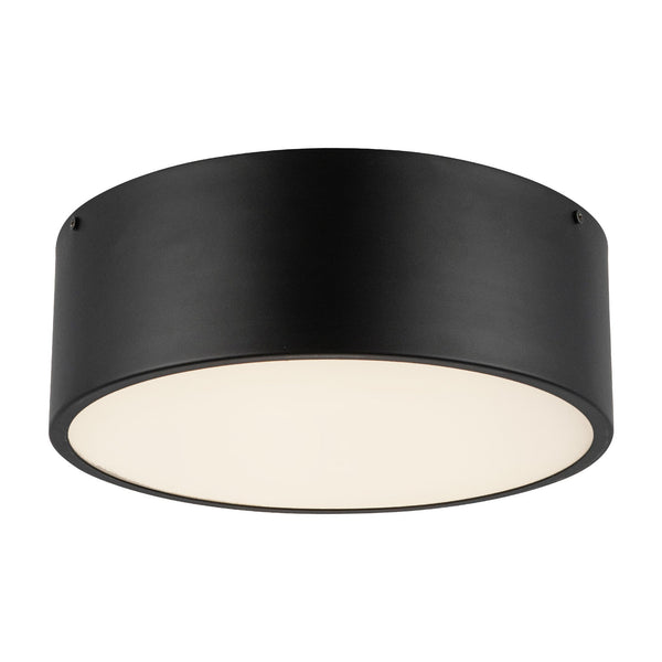 Brighton 11" Two-Light Flush Mount, Matte Black