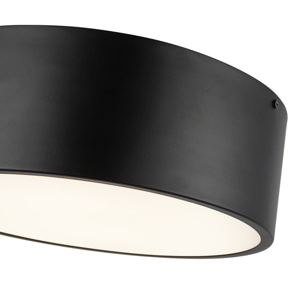 Brighton 11" Two-Light Flush Mount, Matte Black