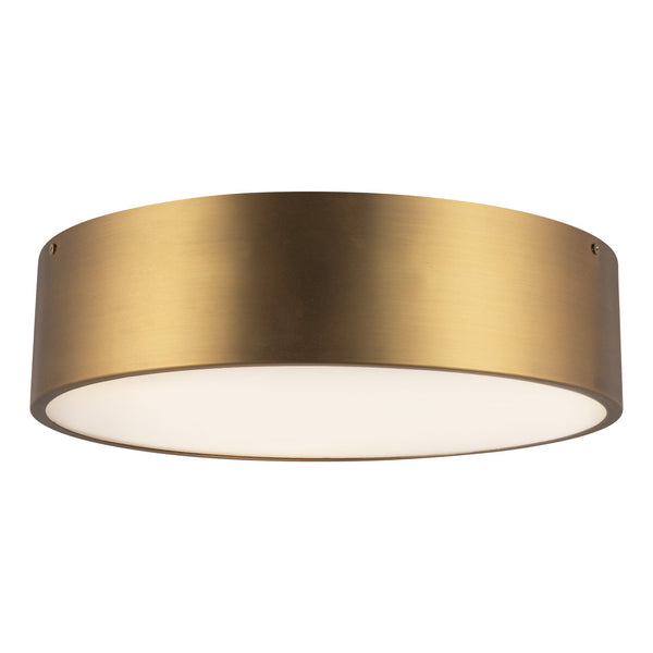 Brighton 16" Three-Light Flush Mount, Aged Gold