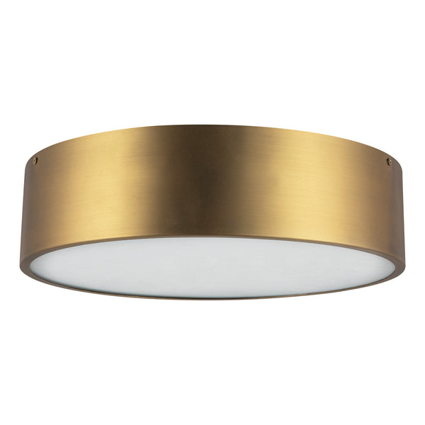 Brighton 16" Three-Light Flush Mount, Aged Gold