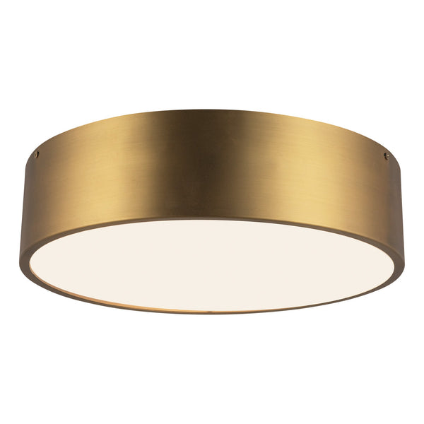 Brighton 16" Three-Light Flush Mount, Aged Gold