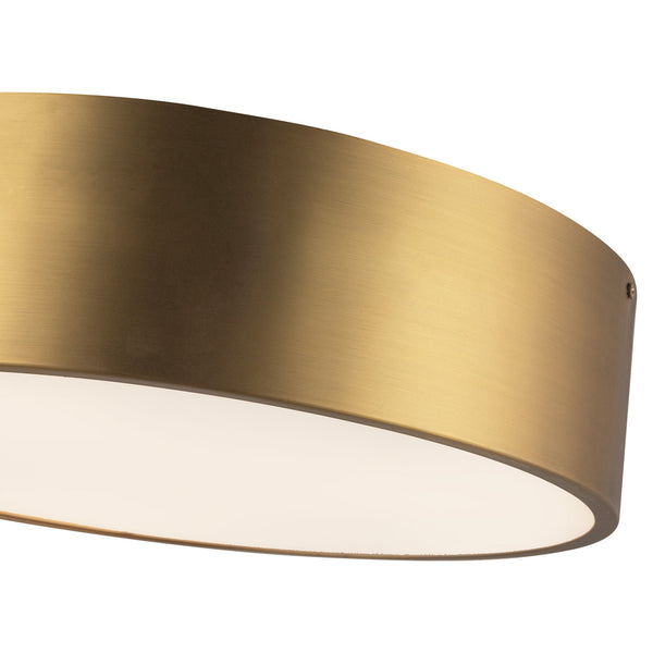 Brighton 16" Three-Light Flush Mount, Aged Gold