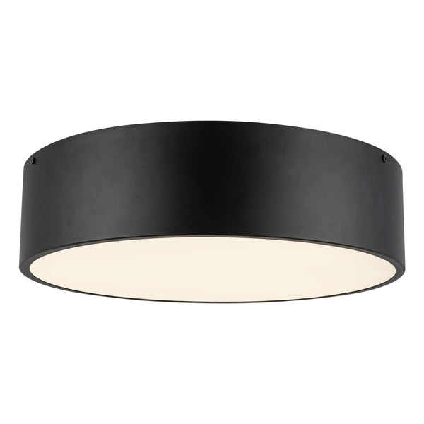 Brighton 16" Three-Light Flush Mount, Matte Black