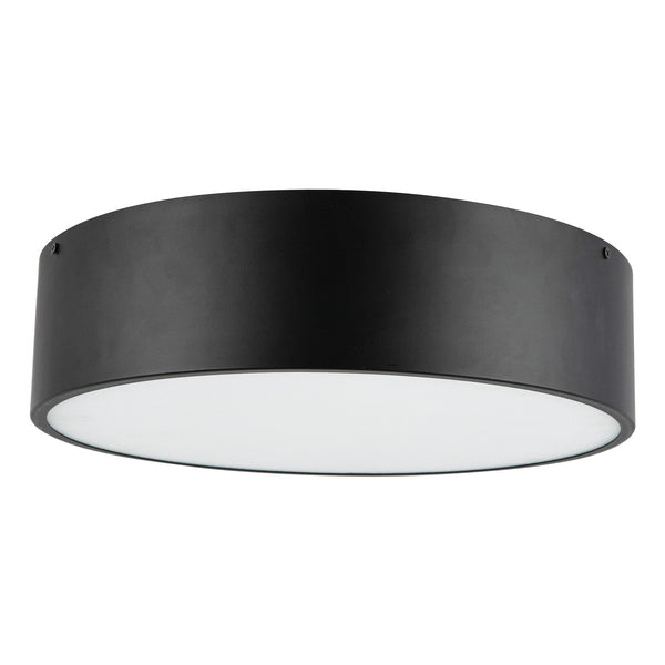 Brighton 16" Three-Light Flush Mount, Matte Black