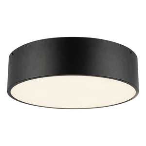Brighton 16" Three-Light Flush Mount, Matte Black