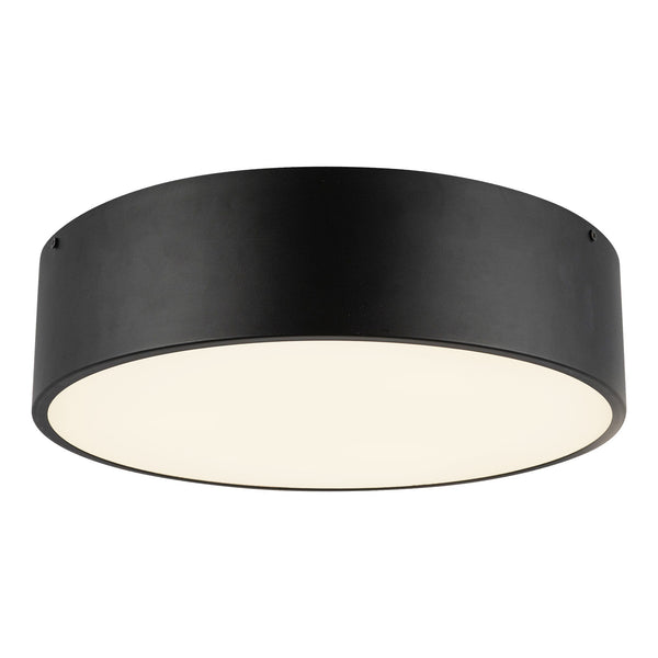 Brighton 16" Three-Light Flush Mount, Matte Black