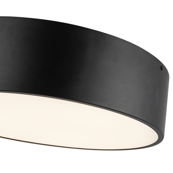 Brighton 16" Three-Light Flush Mount, Matte Black