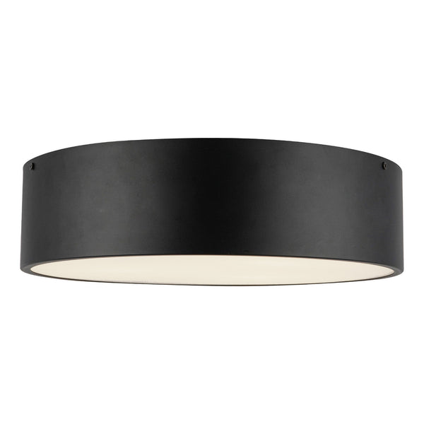 Brighton 16" Three-Light Flush Mount, Matte Black