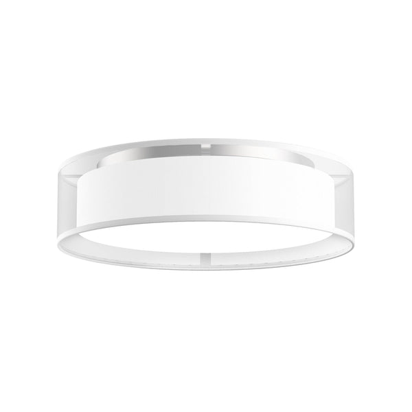 Seraphine 16" LED Flush Mount Ceiling Light, White Organza