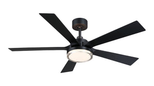 Helionyx 52" One Light Ceiling Fan, Black