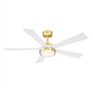 Helionyx 52" One Light Ceiling Fan, Brushed Satin Brass