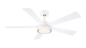 Helionyx 52" One Light Ceiling Fan, Matte White