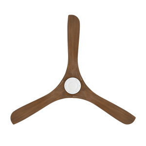 Incis 60" Ceiling Fan, Matte White / Distressed Koa
