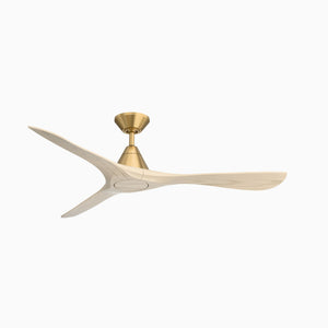 Incis 60" Ceiling Fan, Soft Brass / White Oak