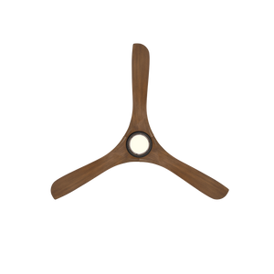 Incis 60" One Light Ceiling Fan, Matte Black / Distressed Koa
