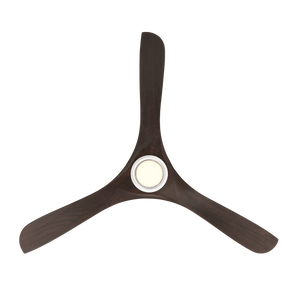 Incis 60" One Light Ceiling Fan, Matte White / Dark Walnut