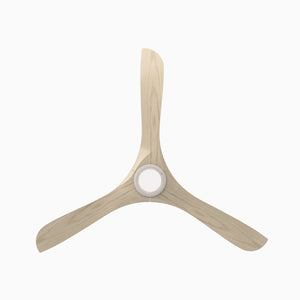 Incis 60" One Light Ceiling Fan, Matte White / White Oak