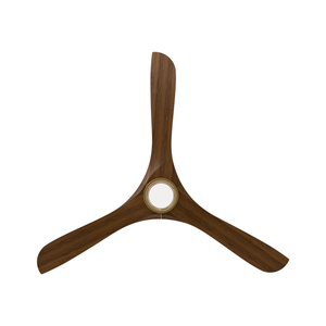 Incis 60" One Light Ceiling Fan, Soft Brass / Distressed Koa