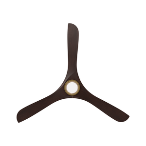 Incis 60" One Light Ceiling Fan, Soft Brass / Dark Walnut