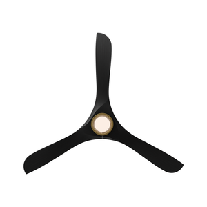 Incis 60" One Light Ceiling Fan, Soft Brass / Matte Black