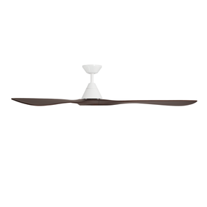Incis 72" Ceiling Fan, Matte White / Dark Walnut