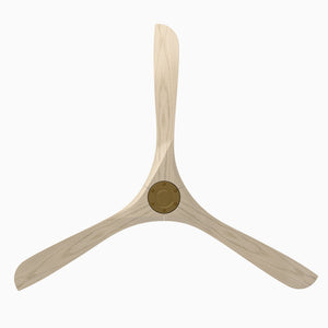Incis 72" Ceiling Fan, Soft Brass / White Oak