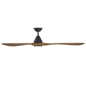 Incis 72" One Light Ceiling Fan, Matte Black / Distressed Koa