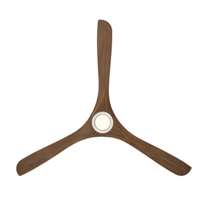Incis 72" One Light Ceiling Fan, Matte White / Distressed Koa