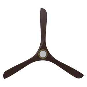 Incis 72" One Light Ceiling Fan, Soft Brass / Dark Walnut