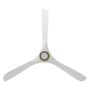 Incis 72" One Light Ceiling Fan, Soft Brass / Matte White