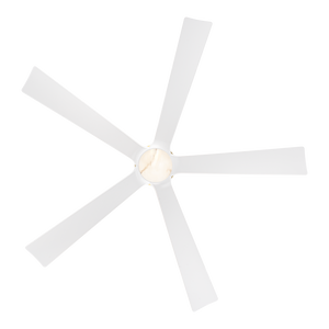 Montaigne 62" Ceiling Fan, Soft Brass/Matte White