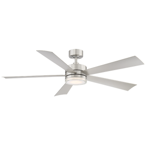 Aeryn 60" Ceiling Fan, Stainless Steel