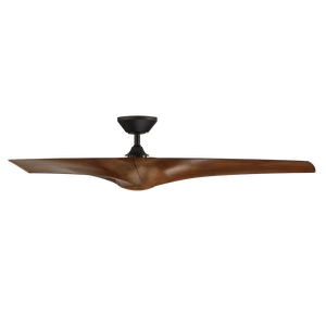 Avenor 62" Ceiling Fan, Matte Black / Distressed Koa