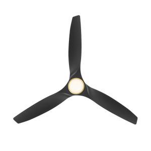 Altis 62" Ceiling Fan, Soft Brass / Matte Black Blades